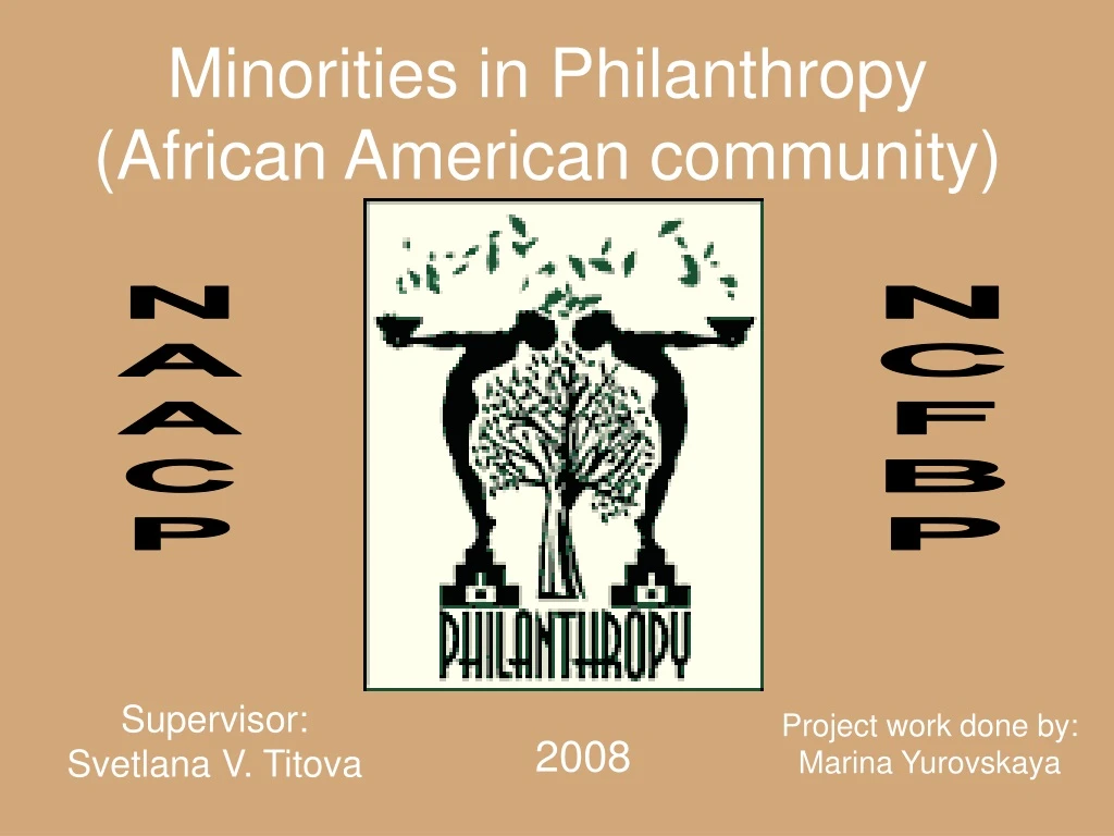 minorities in philanthropy african american community