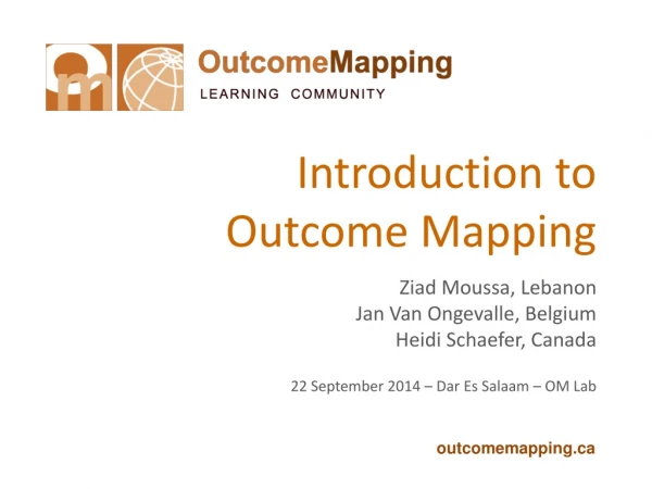 Introduction to  Outcome Mapping