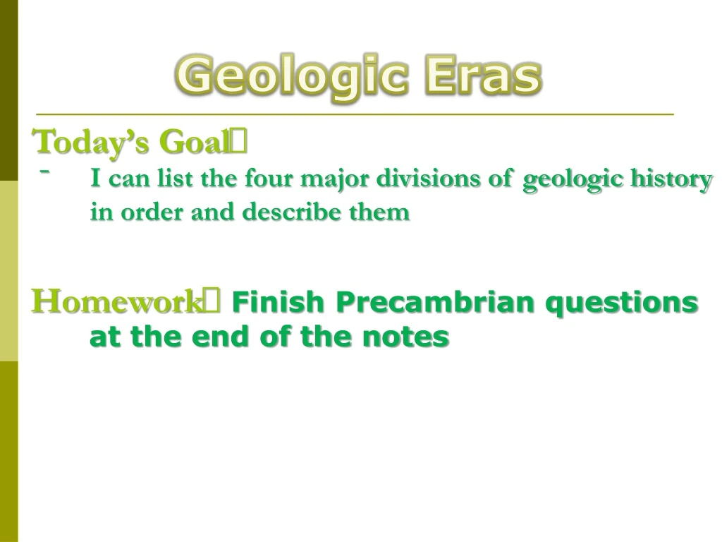 geologic eras