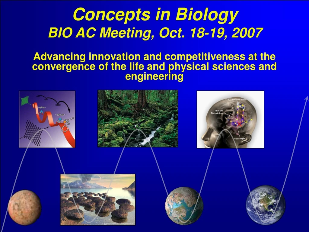 concepts in biology bio ac meeting oct 18 19 2007