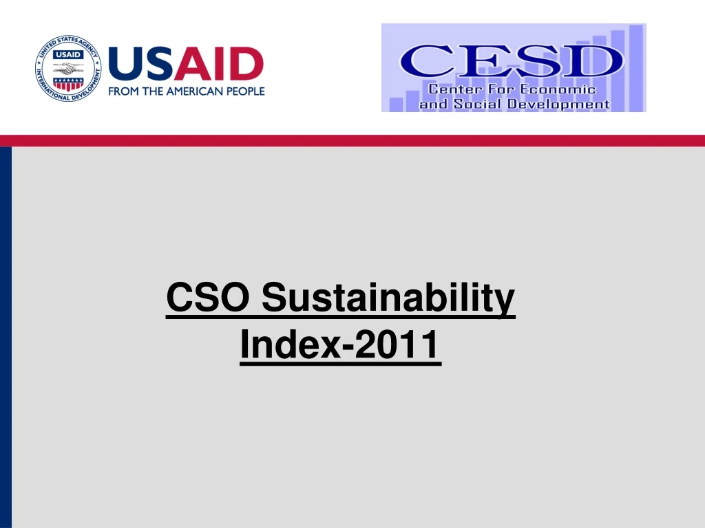 cso sustainability index 2011