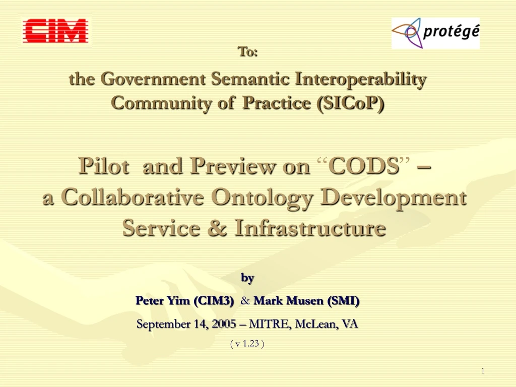pilot and preview on cods a collaborative ontology development service infrastructure