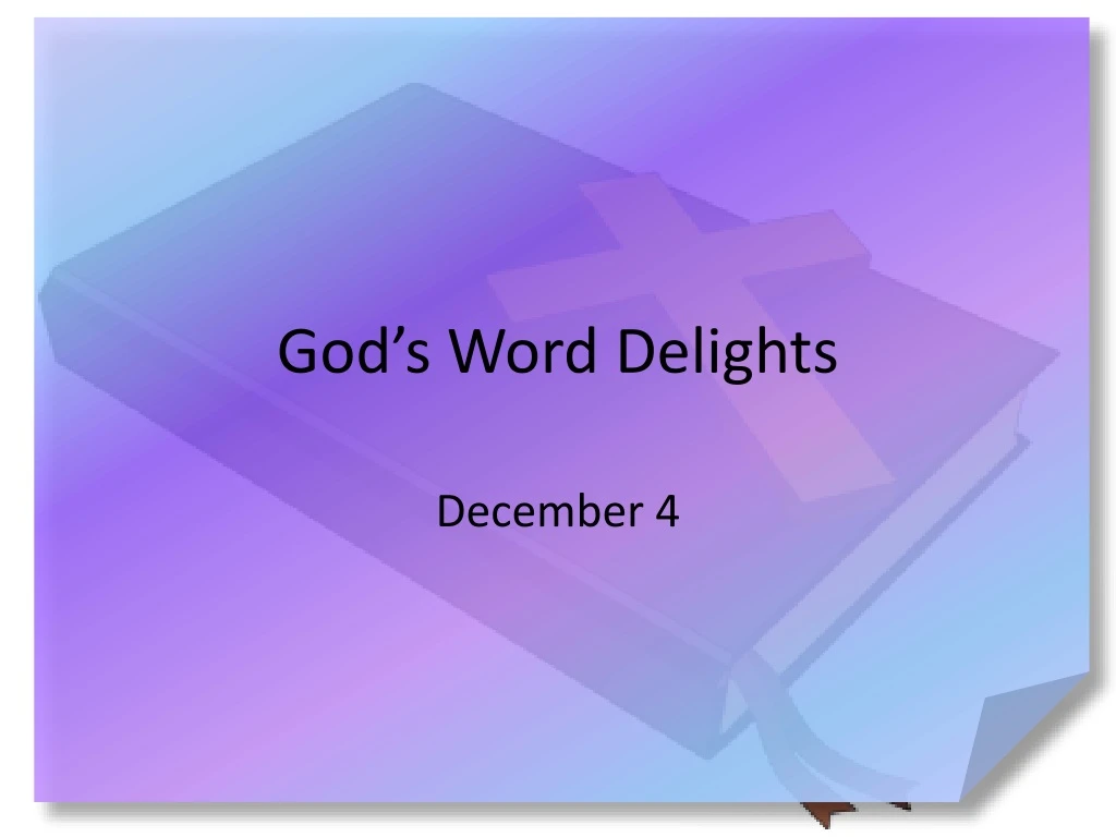 god s word delights