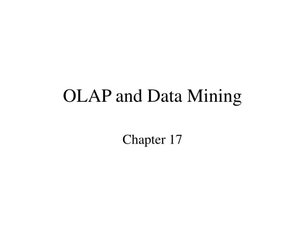 OLAP and Data Mining