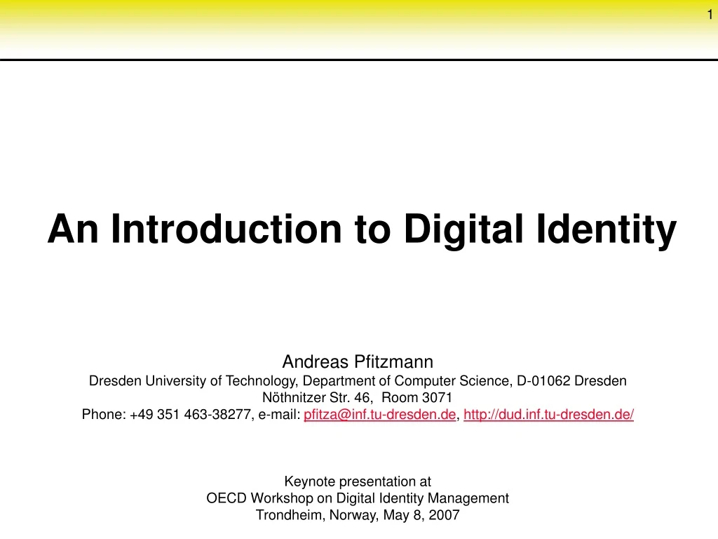 an introduction to digital identity
