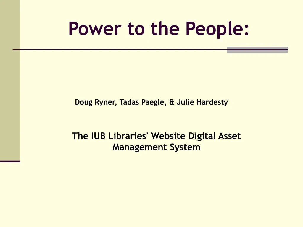 the iub libraries website digital asset management system
