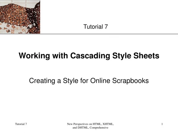 Working with Cascading Style Sheets