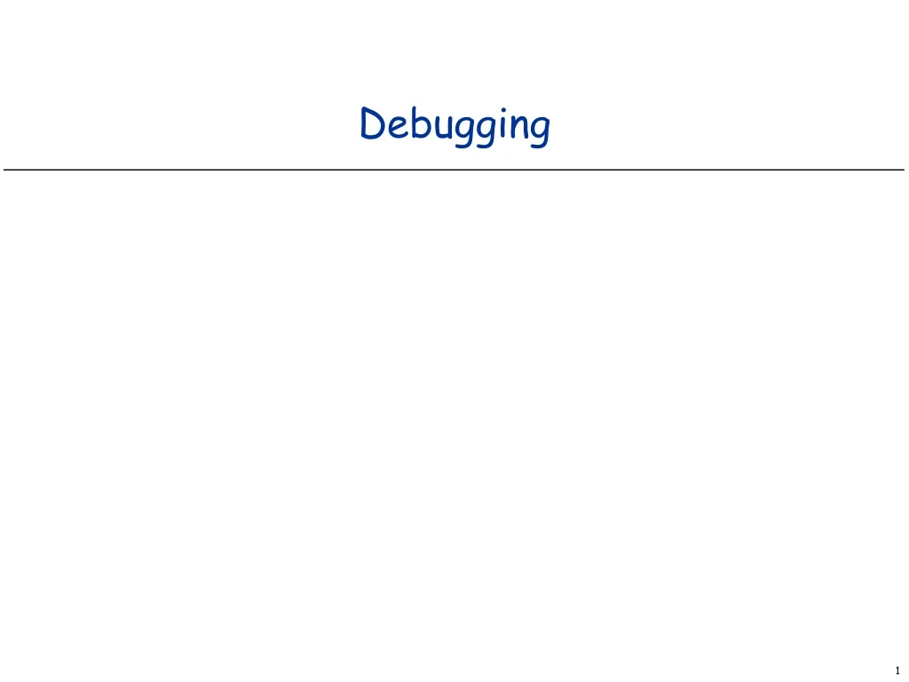 debugging