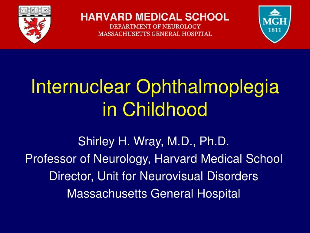 internuclear ophthalmoplegia in childhood