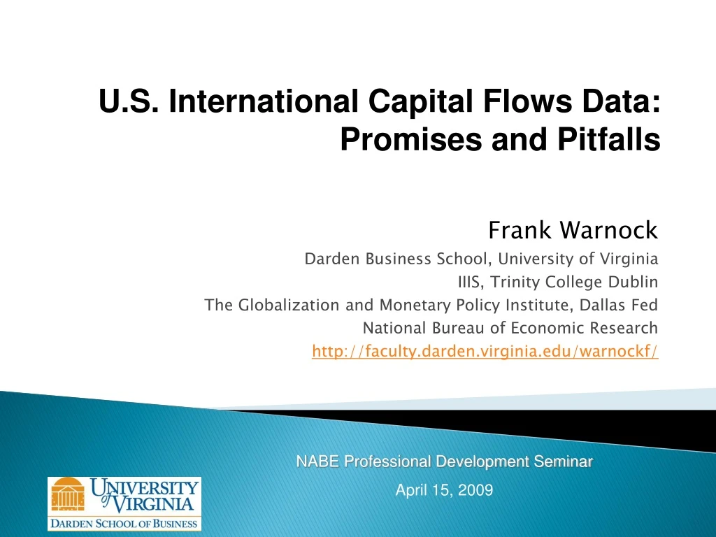 u s international capital flows data promises