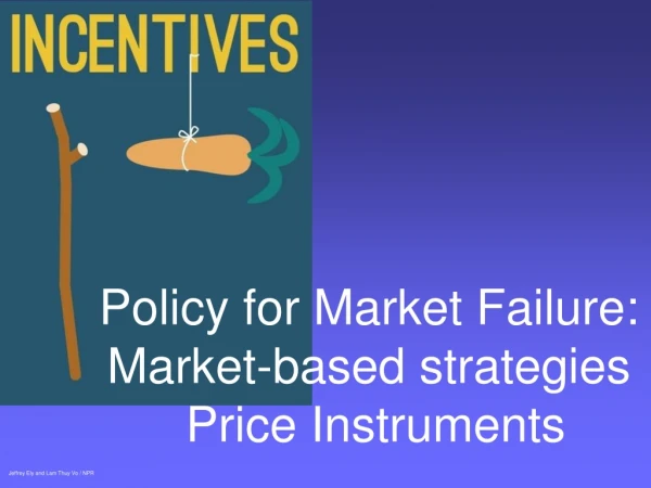 Policy for Market Failure:  Market-based strategies  Price Instruments