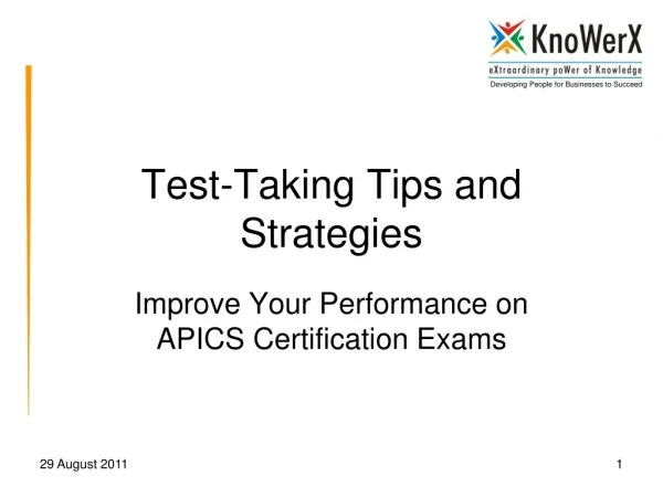 Test-Taking Tips and Strategies