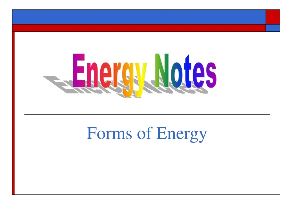 forms of energy