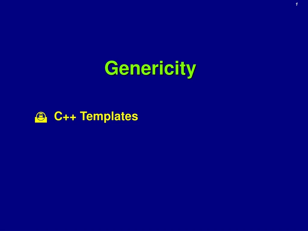 genericity