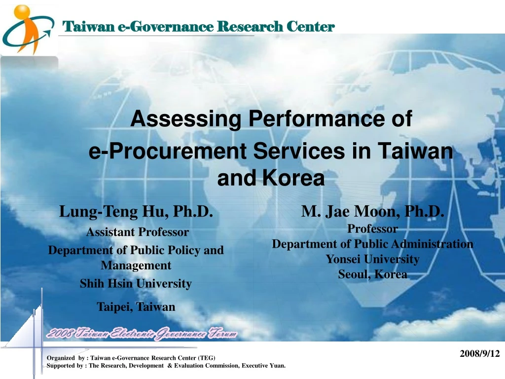 assessing performance of e procurement services in taiwan and korea