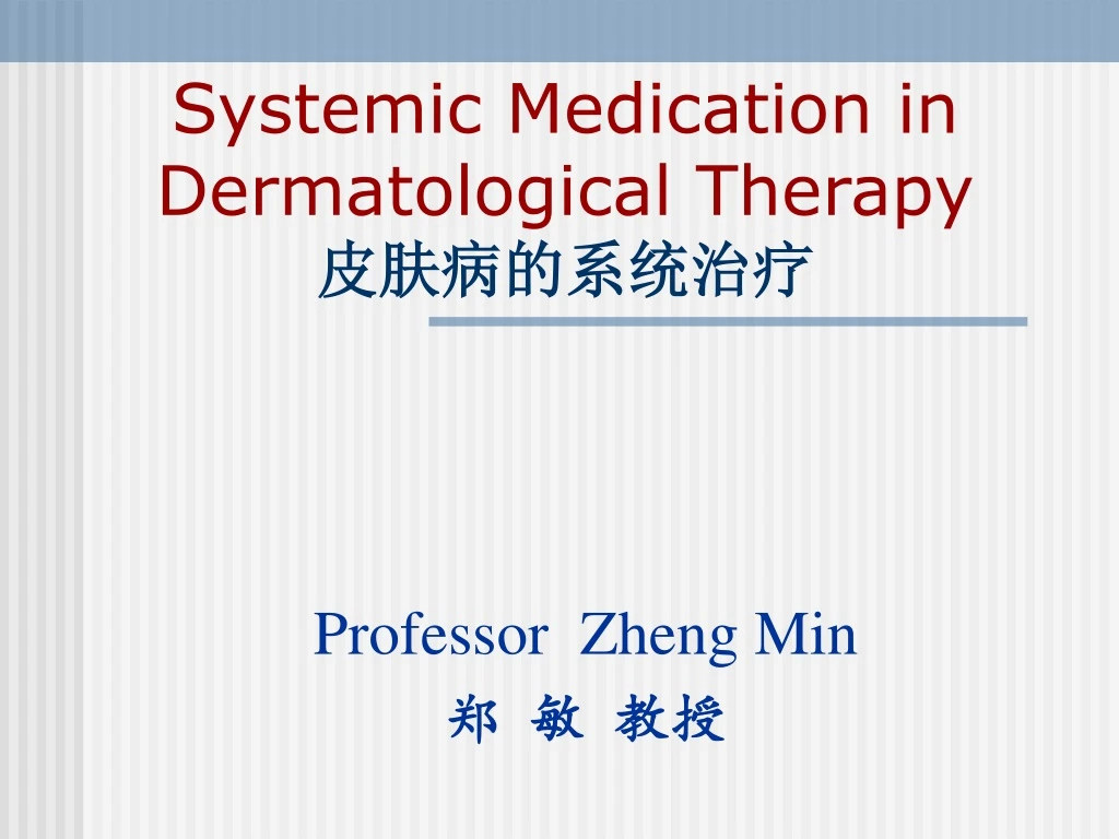 systemic medication in dermatological therapy