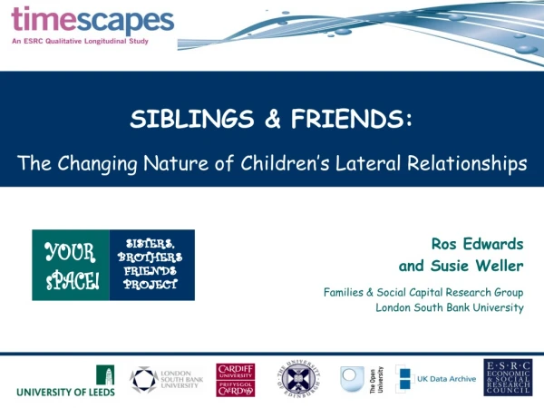 SIBLINGS &amp; FRIENDS:  The Changing Nature of Children’s Lateral Relationships