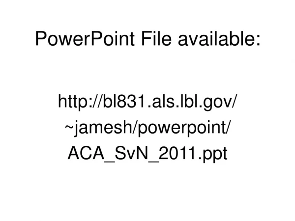 PowerPoint File available: