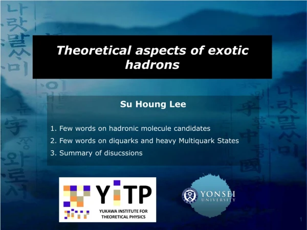 Theoretical aspects of exotic hadrons