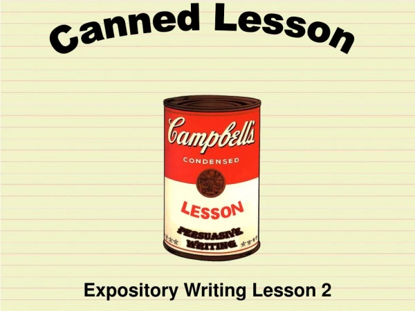 Expository Writing Lesson 2