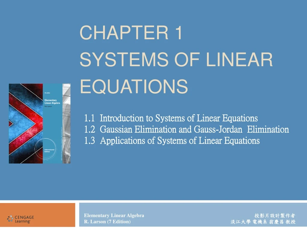 chapter 1 systems of linear equations