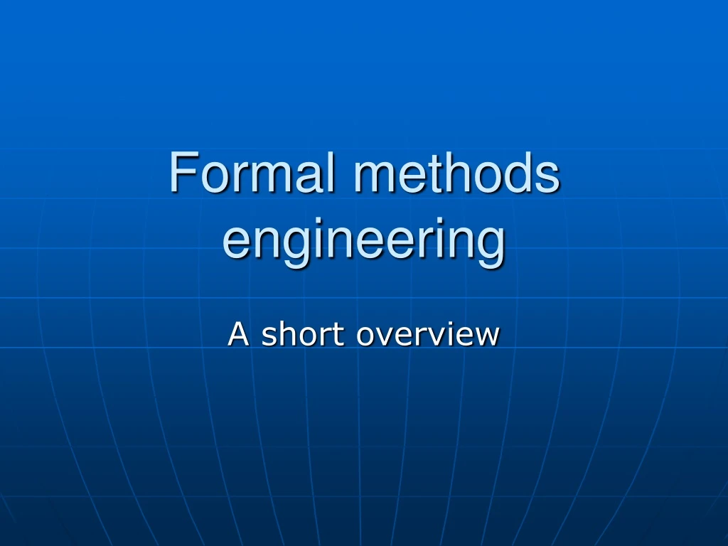 formal methods engineering