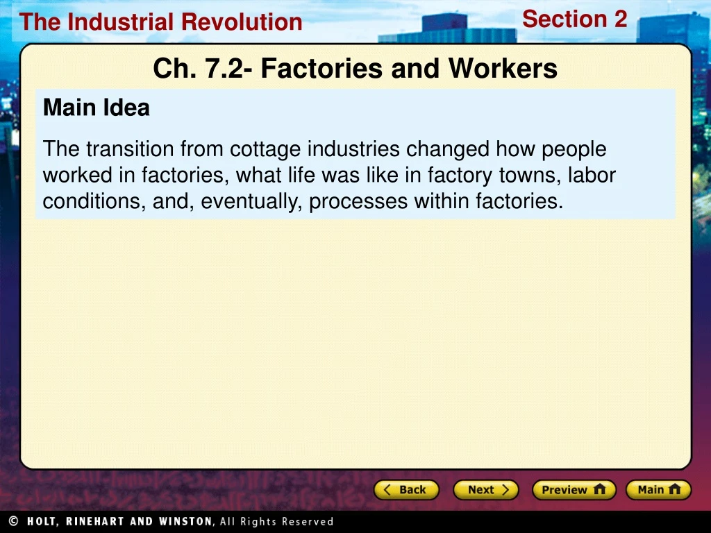 ch 7 2 factories and workers
