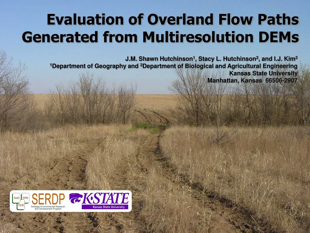 evaluation of overland flow paths generated from