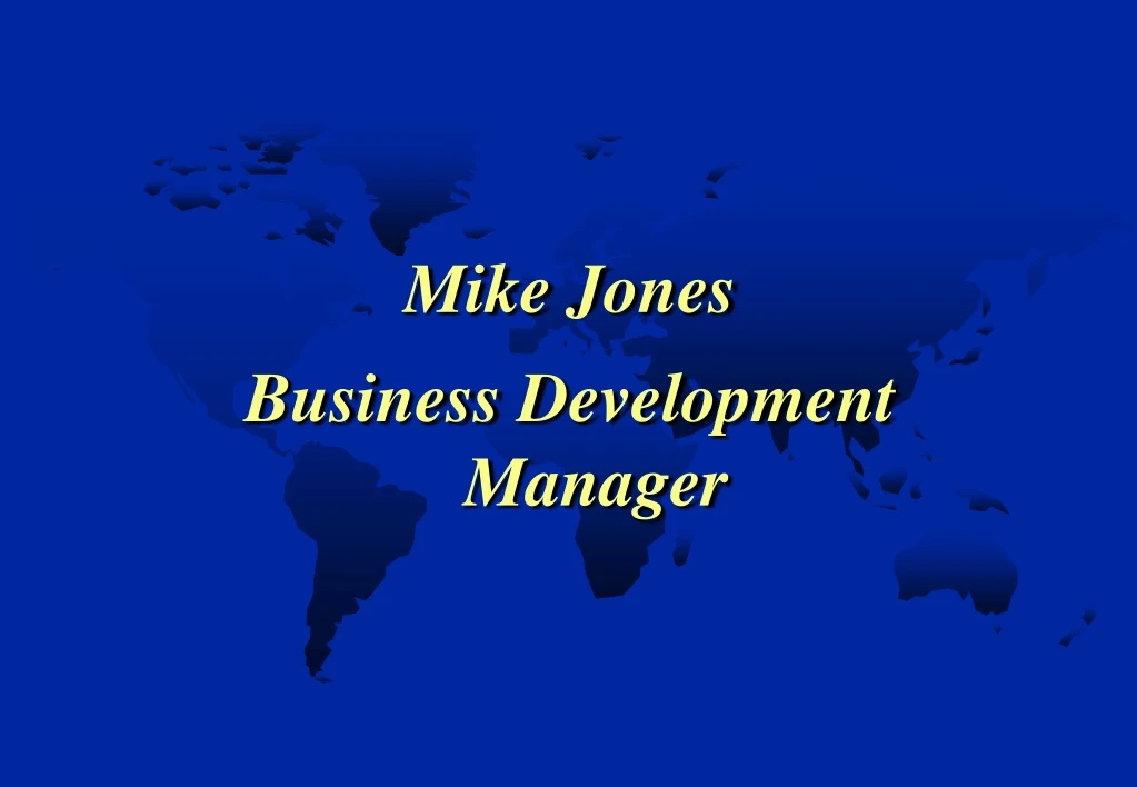 mike jones business development manager