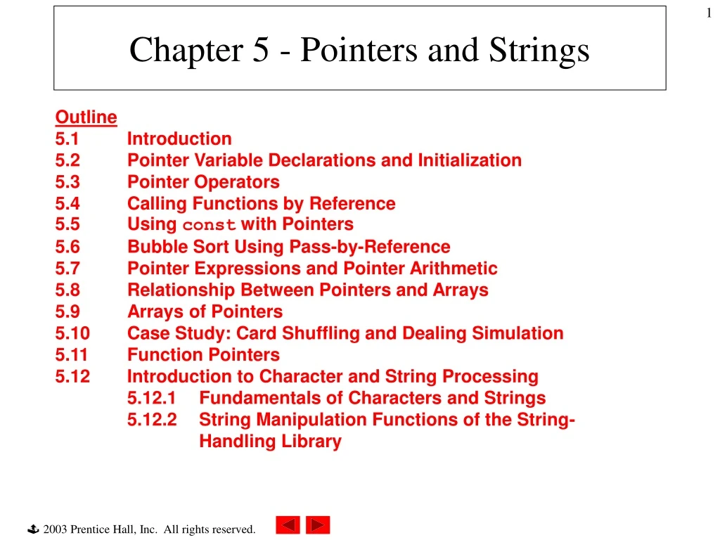 chapter 5 pointers and strings