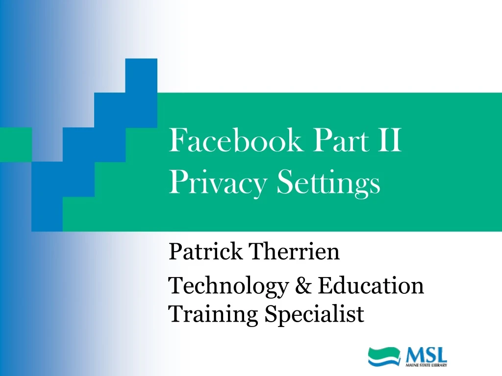 facebook part ii privacy settings