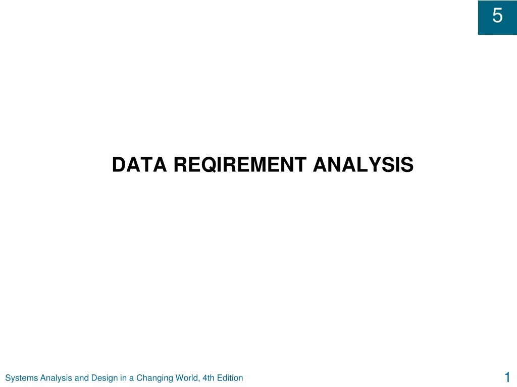 data reqirement analysis