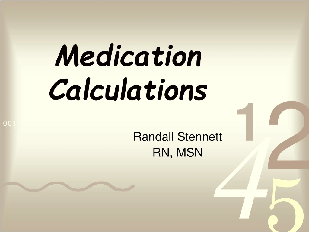 medication calculations