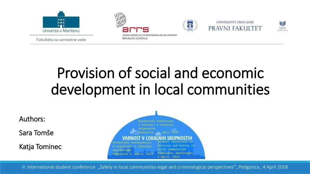 provision of social and economic development in local communities