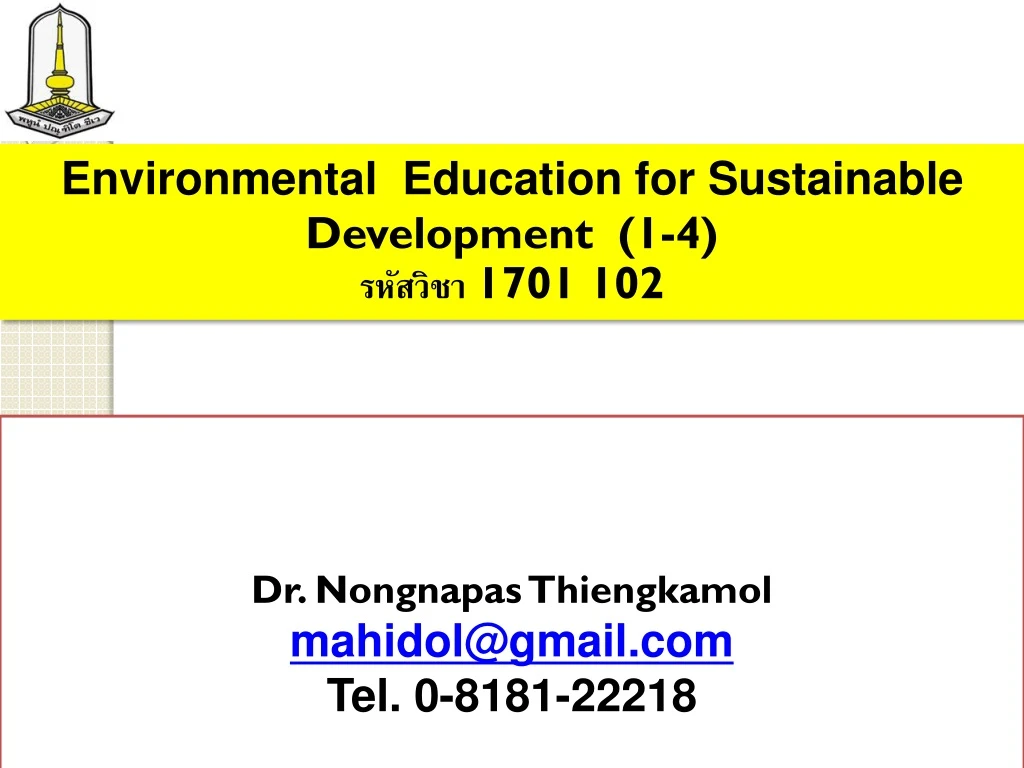 environmental education for sustainable