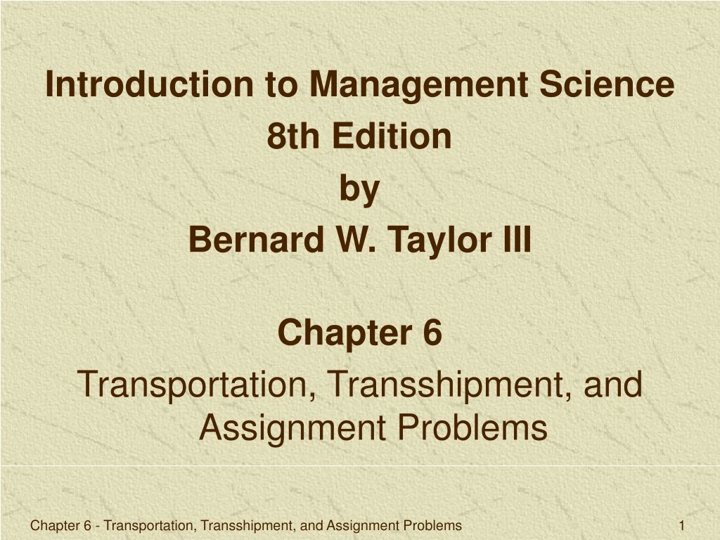 introduction to management science 8th edition