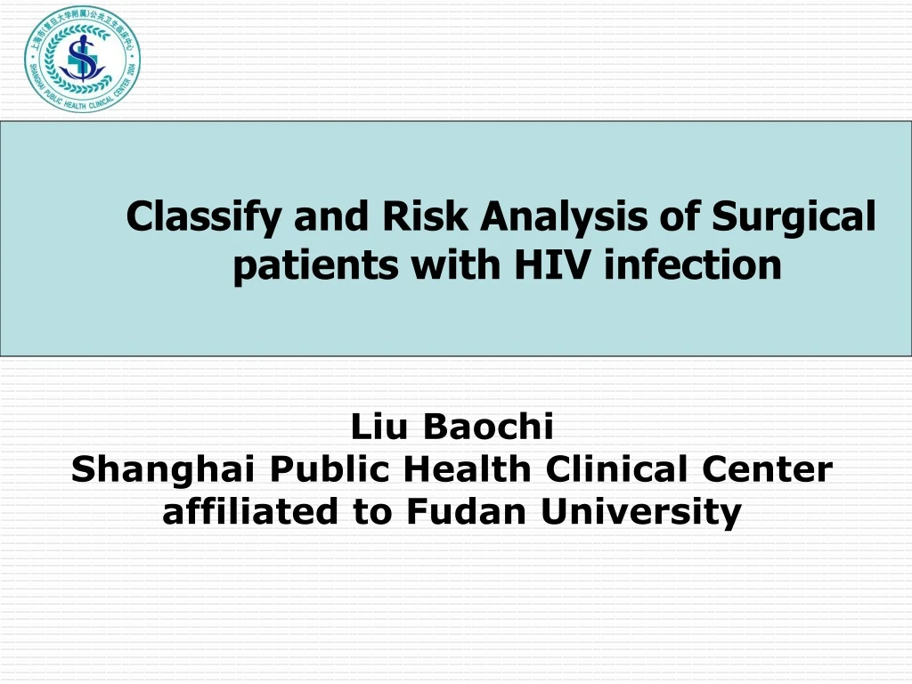 classify and risk analysis of surgical patients