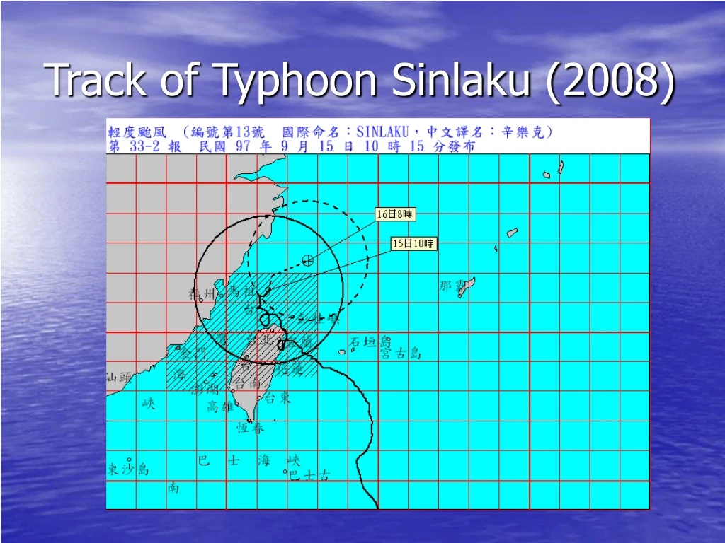 track of typhoon sinlaku 2008