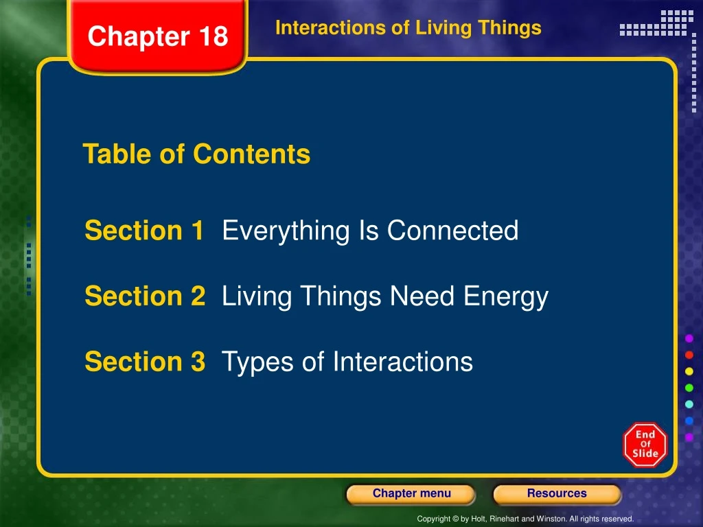 interactions of living things