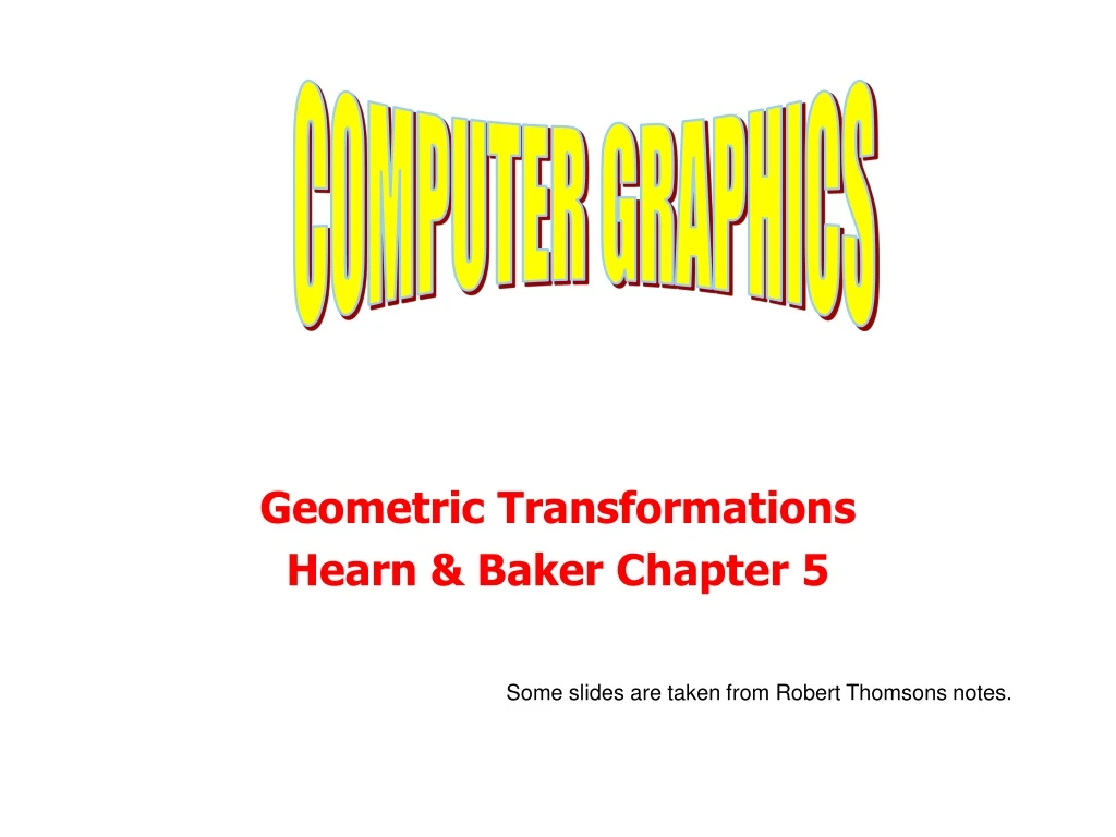 geometric transformations hearn baker chapter 5