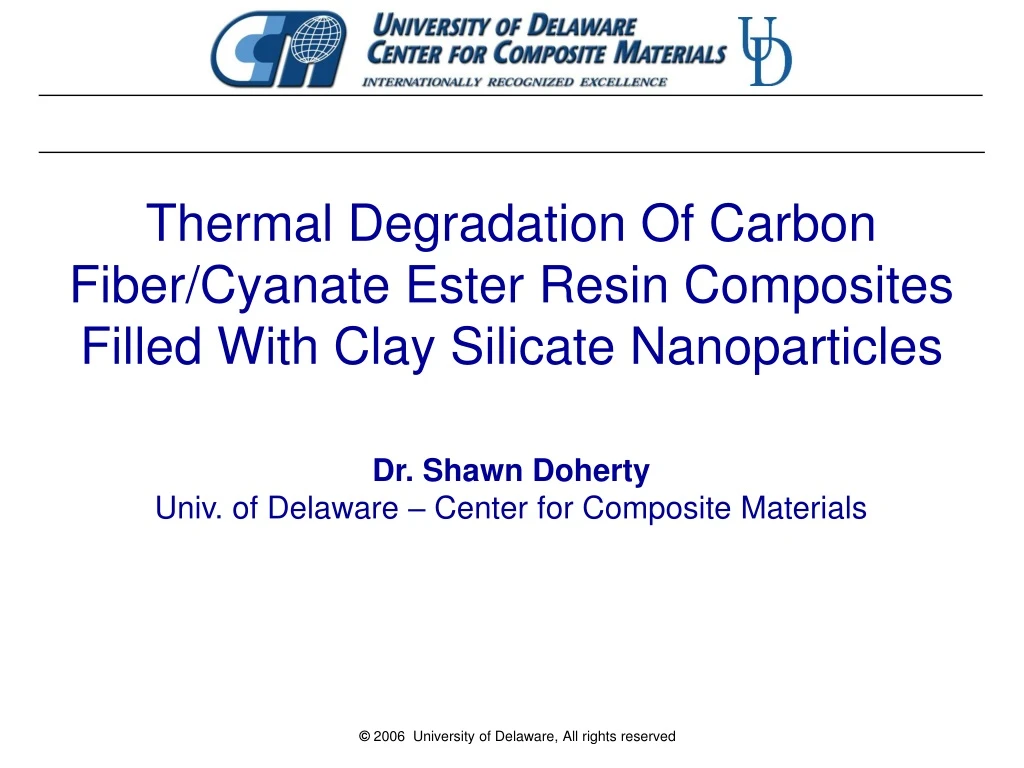 thermal degradation of carbon fiber cyanate ester