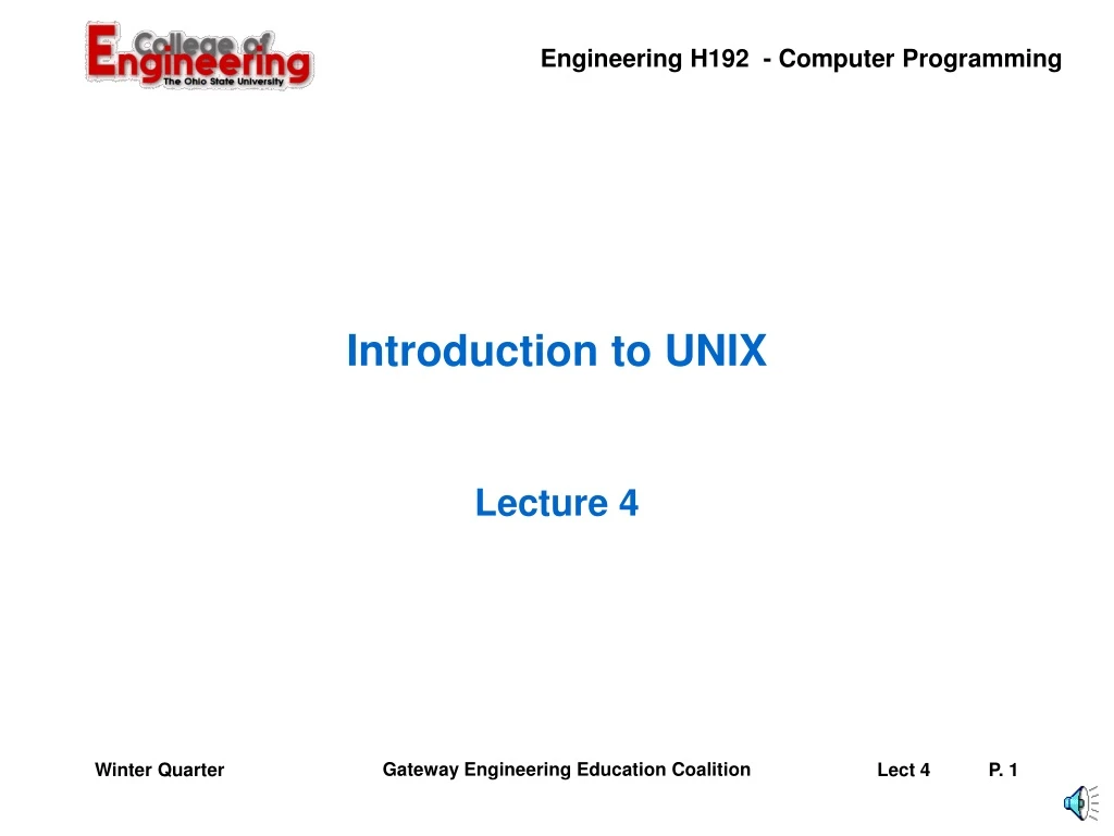 introduction to unix