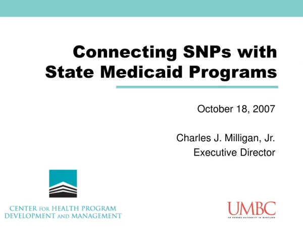 Connecting SNPs with State Medicaid Programs