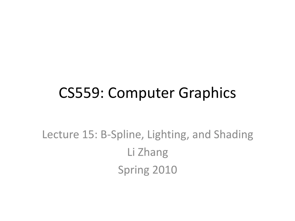 cs559 computer graphics