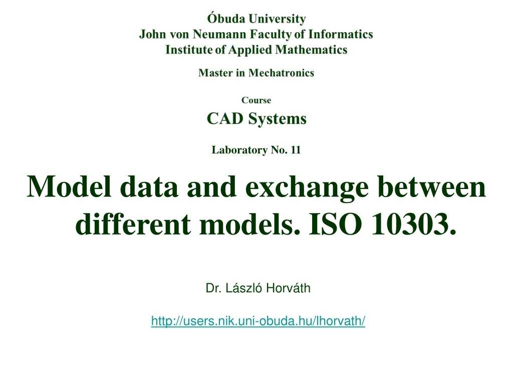 laboratory no 11 model data and exchange between