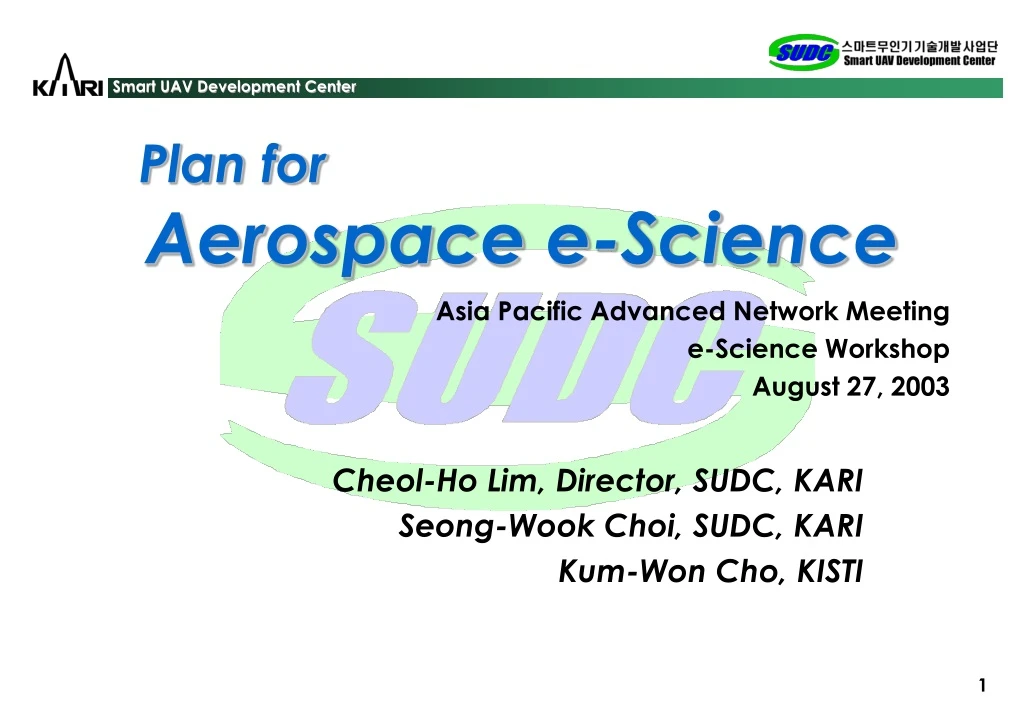plan for aerospace e science