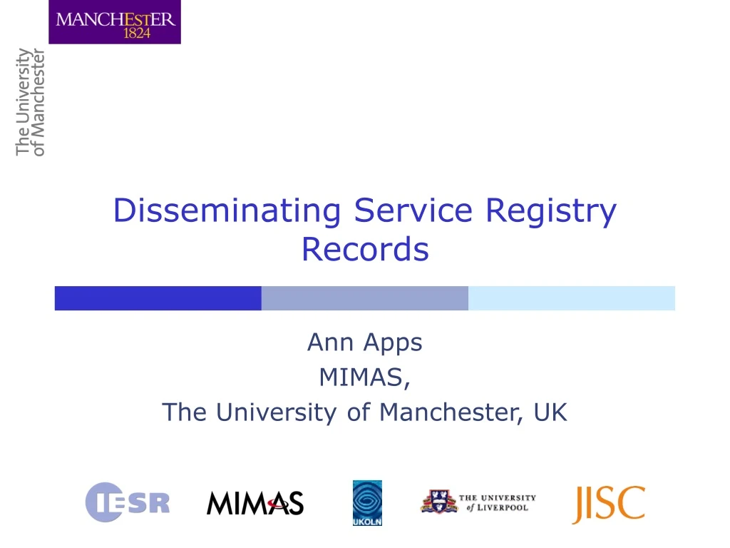 disseminating service registry records