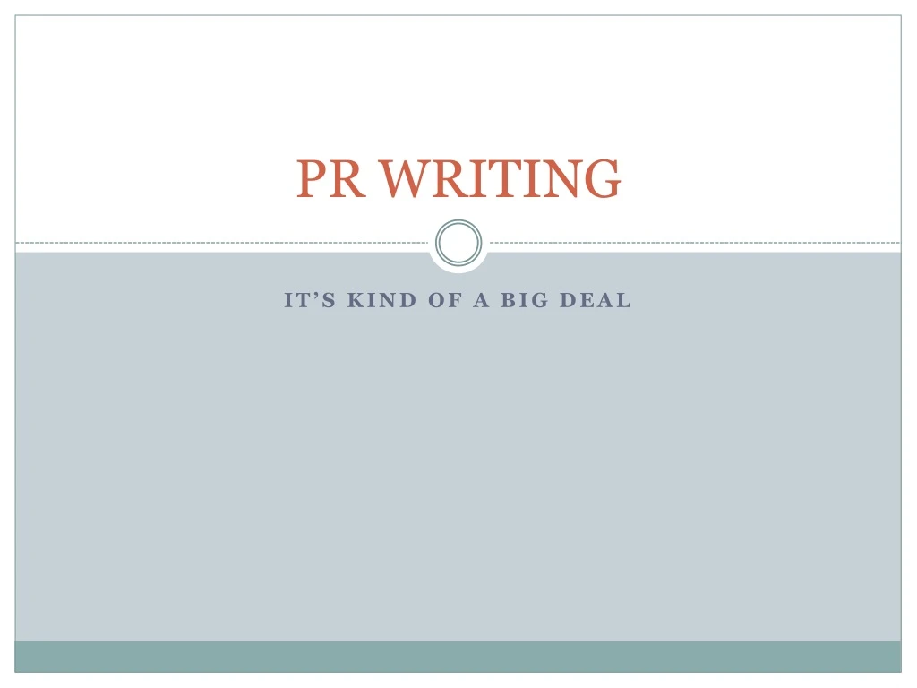 pr writing