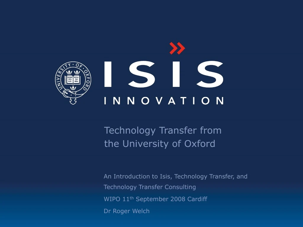 technology transfer from the university of oxford