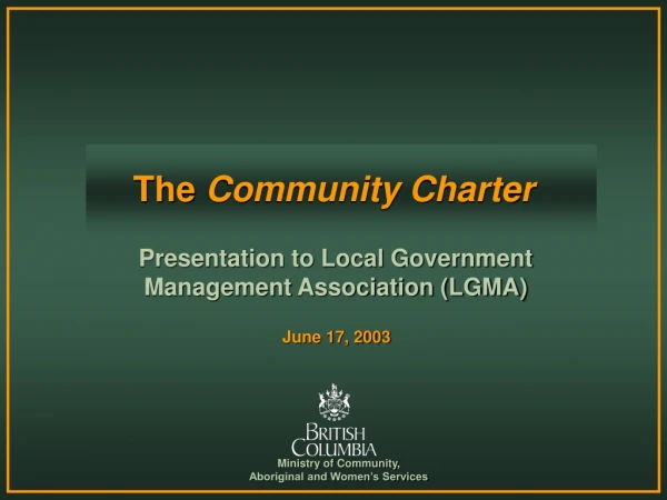 The  Community Charter